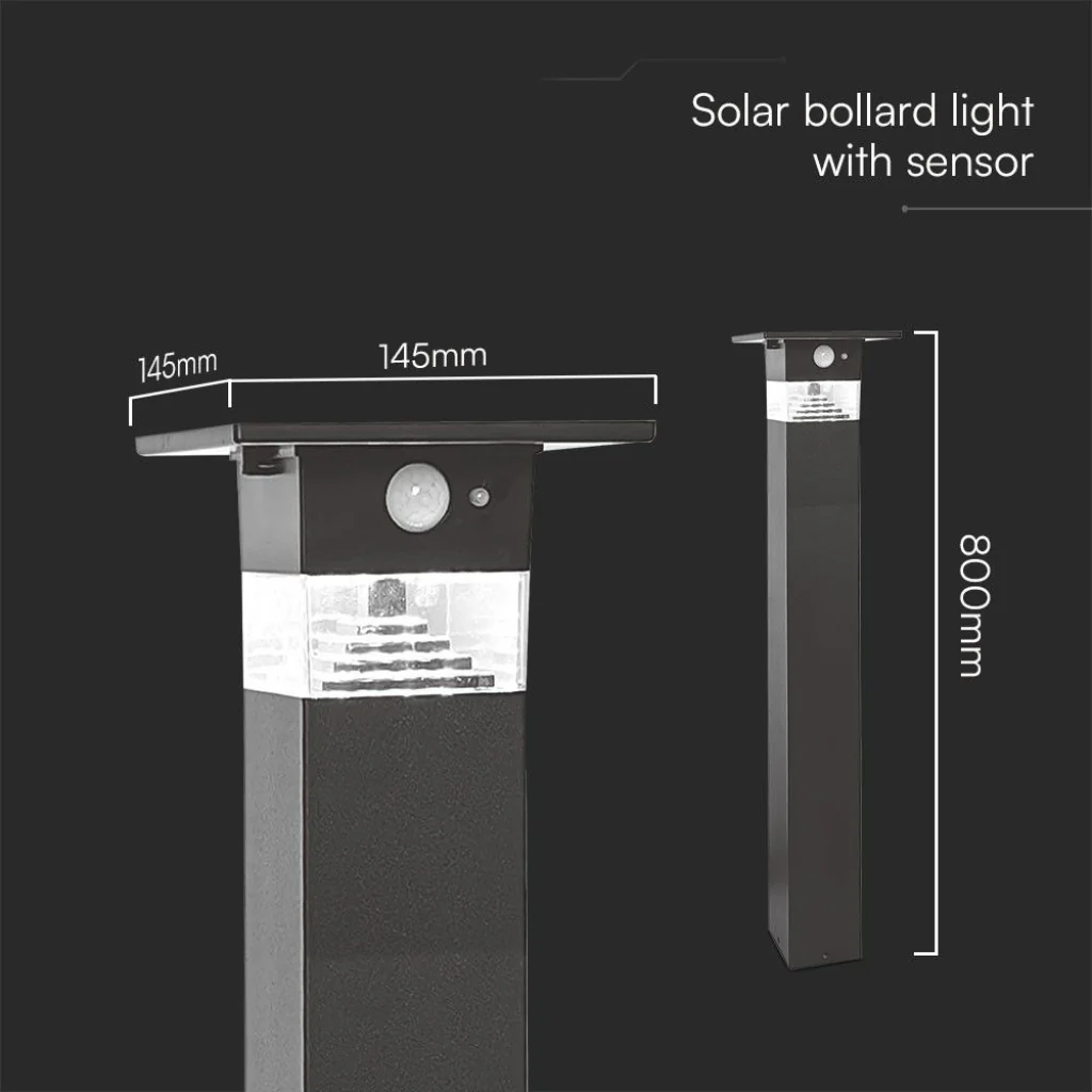 Piantana Solare LED da Giardino 3W con Sensore PIR 3000K IP54 - Image 7