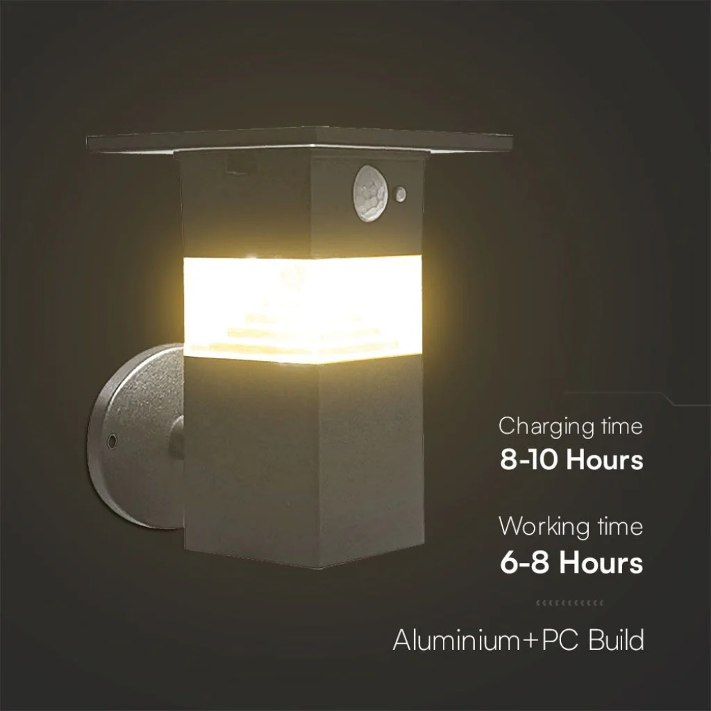 Lampada LED Solare da Giardino 3W con Sensore PIR 3000K IP54 - Image 4