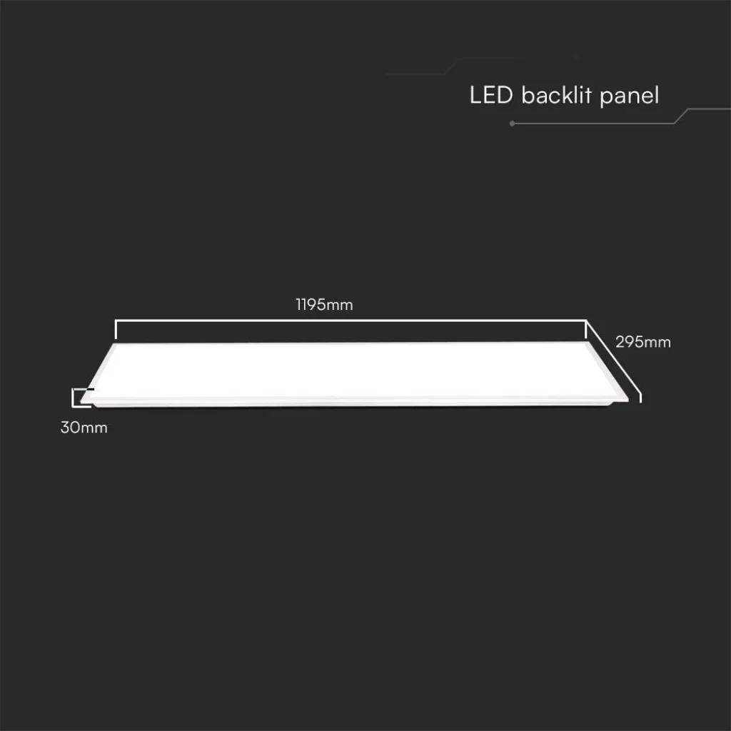 V-Tac Pannello LED 40W 120x30cm 4000K da Incasso Driver Integrato - Image 4