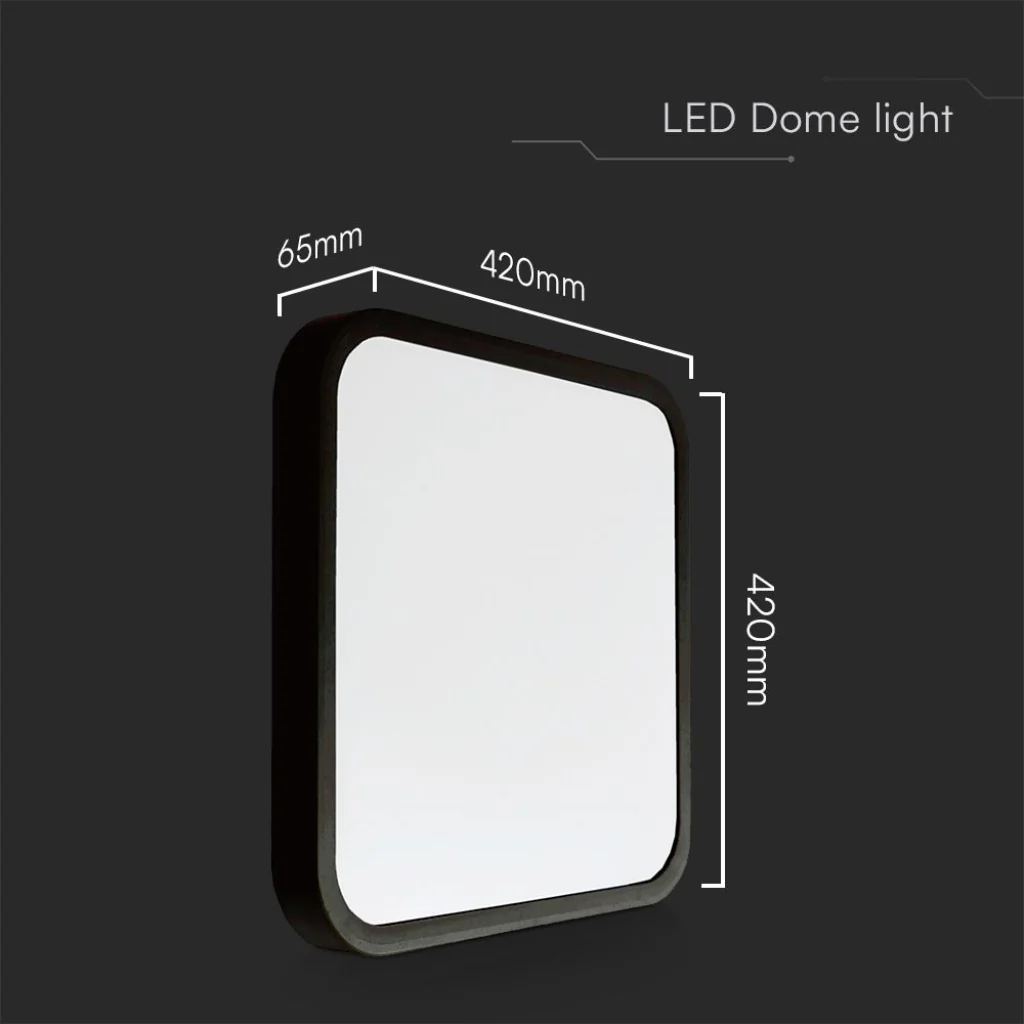 Plafoniera LED 48W Nera 420mm IP44 6500K Samsung Chip | V-TAC - Image 5