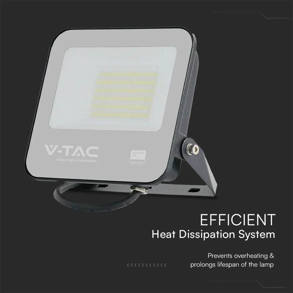 Faro LED 50W Samsung 4000K IP65 Nero V-TAC da Esterno - Image 11