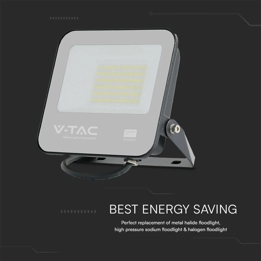 Faro LED 50W Samsung 4000K IP65 Nero V-TAC da Esterno - Image 8