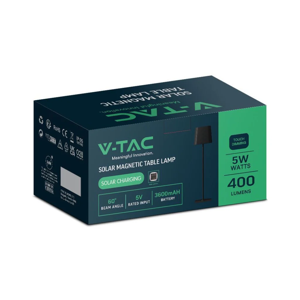 Lampada LED da Tavolo Magnetica 5W Ricaricabile USB‑C Nera IP65 - Image 16
