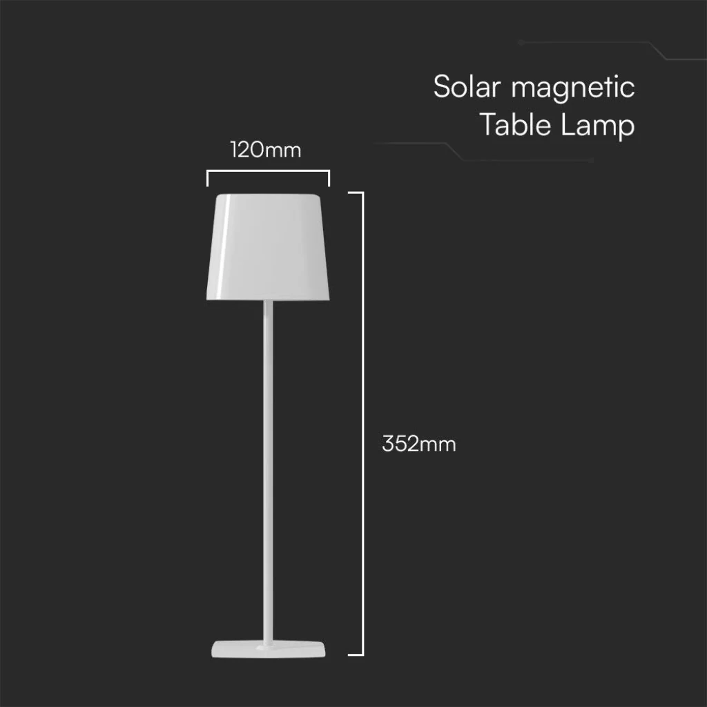 Lampada LED da Tavolo Magnetica 5W Ricaricabile USB‑C Bianca IP65 - Image 4
