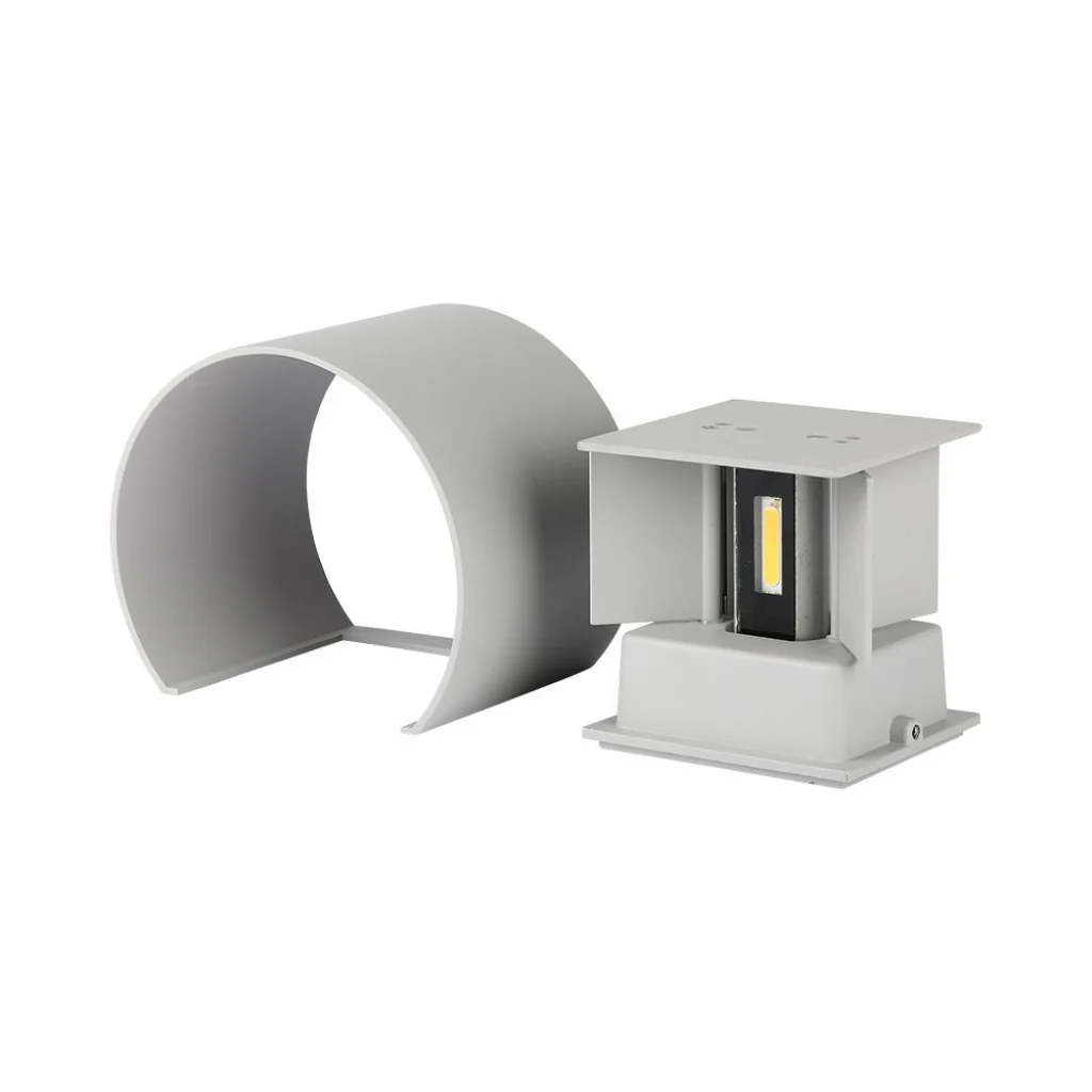 Lampada LED da Muro Doppio Fascio Regolabile 6W IP65 Grigio - Image 5