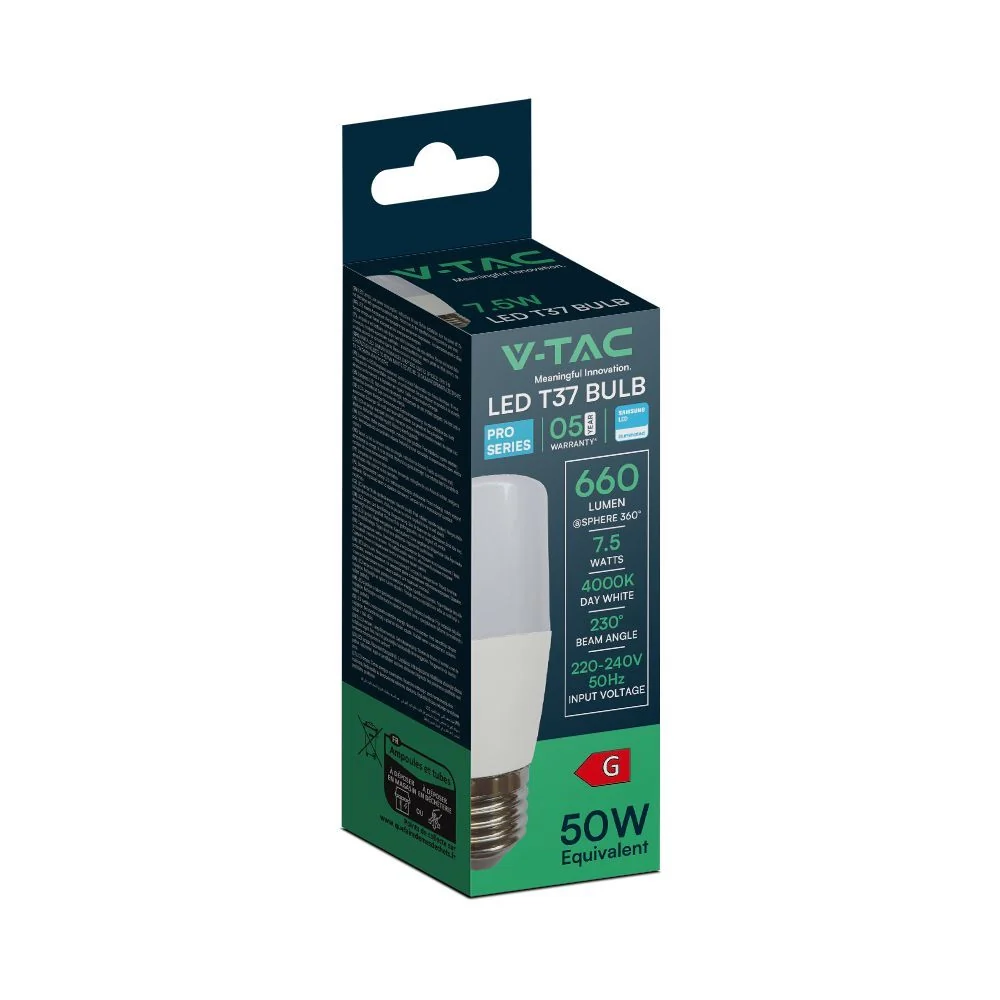 Lampadina LED E27 7.5W T37 3000K Chip Samsung | Luce Calda - Image 6
