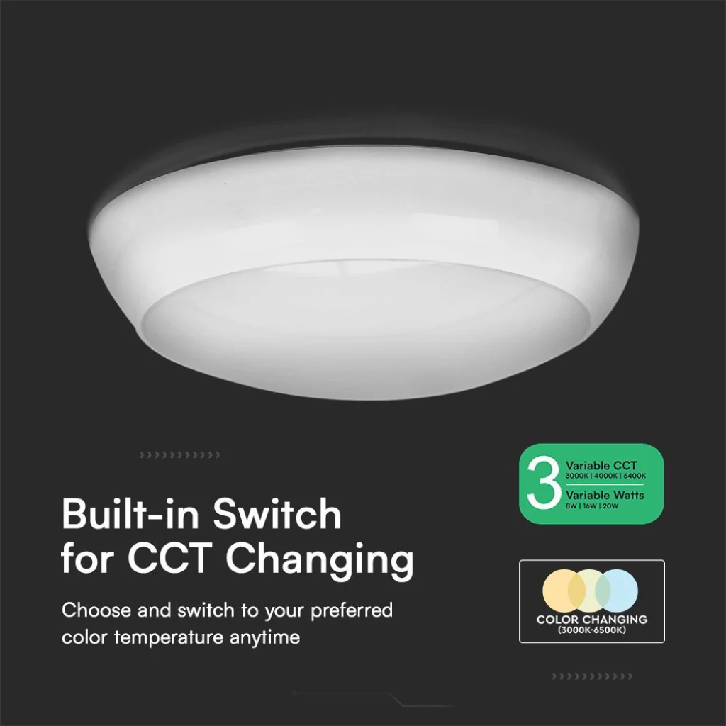 Plafoniera LED Rotonda 20W Samsung 3in1 IP65 120 lm/W Bianco - Image 7