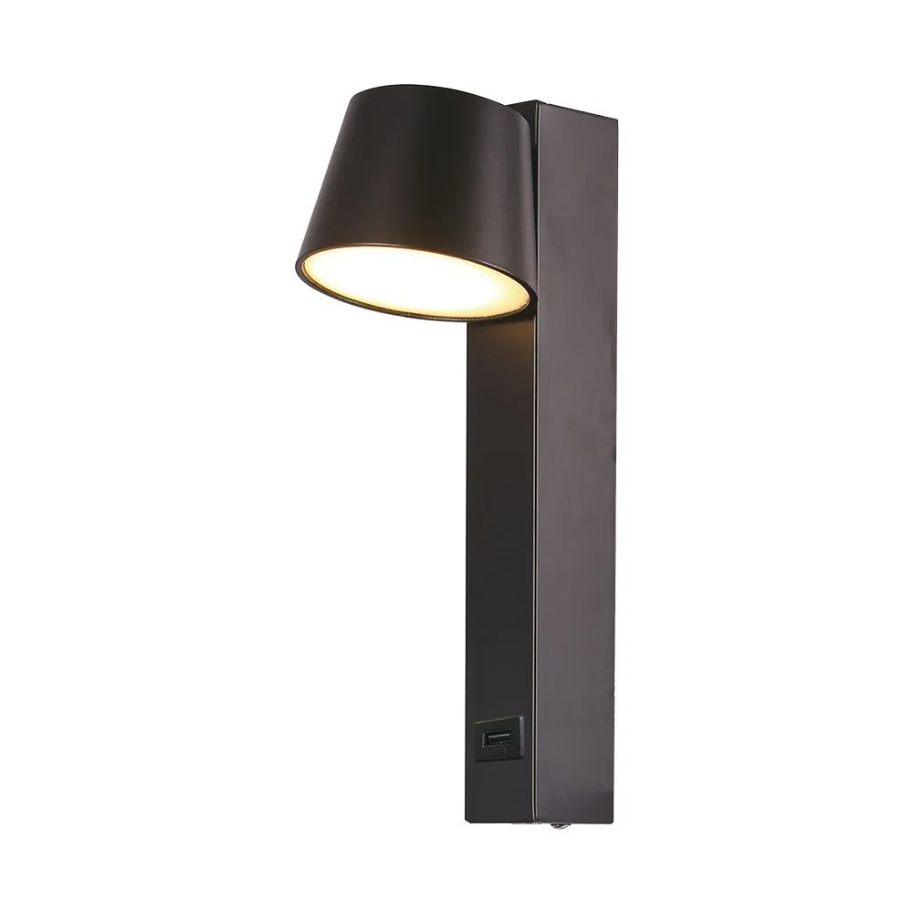Applique LED V‑TAC 8 W USB 3000 K Regolabile – Metallo Nero - Image 4