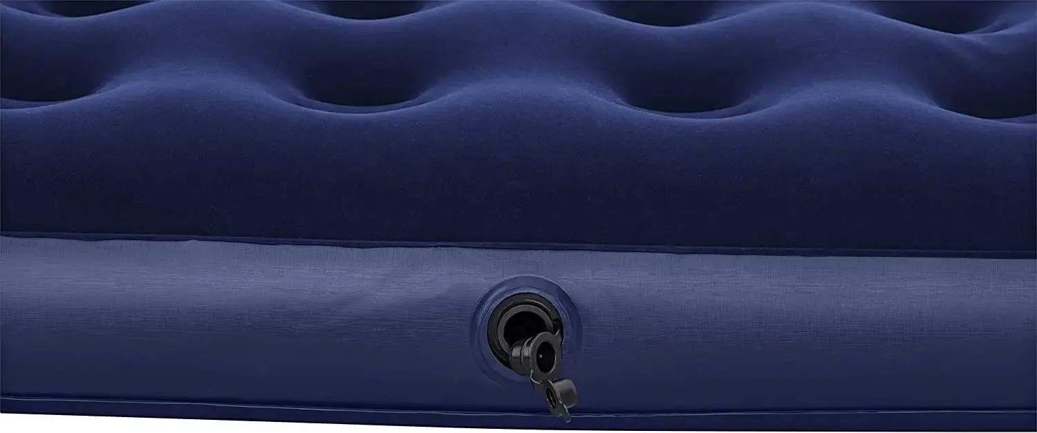 Materasso gonfiabile floccato airbed blu 203x152x22 - Image 3