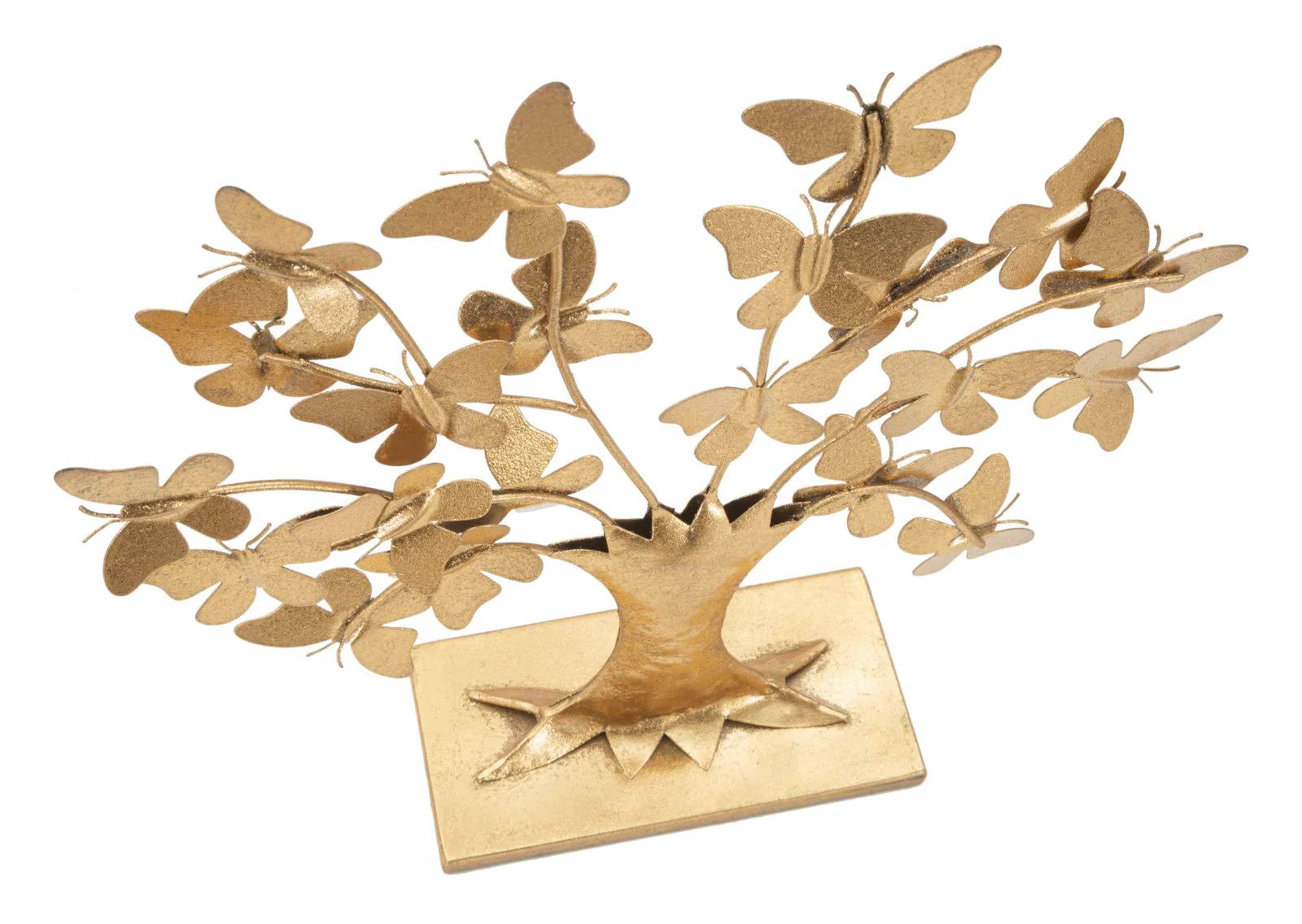 Albero della Vita con Farfalle Glam - Decorazione in Metallo cm 31x8x30 - Image 2