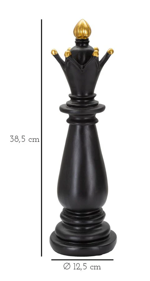 Alfiere Elegante Nero e Oro cm ø 12,5x38,5 - Image 6