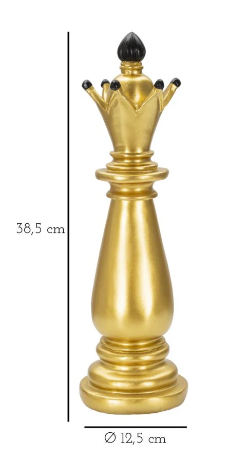 Alfiere Elegante in Oro e Nero Ø 12,5 cm, Altezza 38,5 cm - Image 6