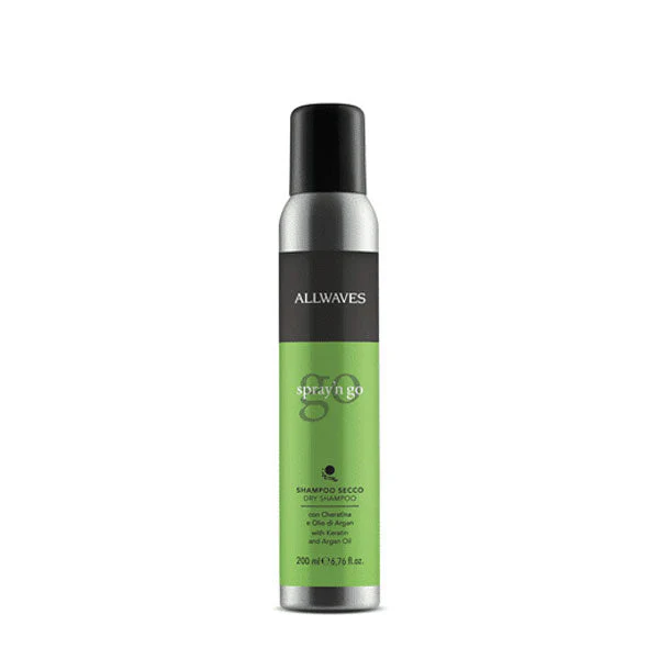 ALLWAVES SHAMPOO A SECCO ARGAN E CHERATINA SPRAY'N GO 200 ML