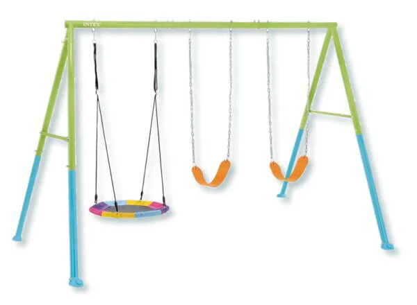 Altalena 3 Componenti per Bambini 343x235x200cm - Dondolo, Nido e Seggiolini