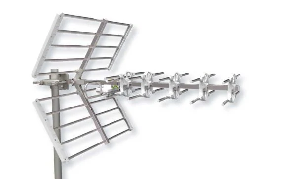 Antenna Esterna UHF 27 Elementi Spina F HD DVB-T2 Protezione 5G