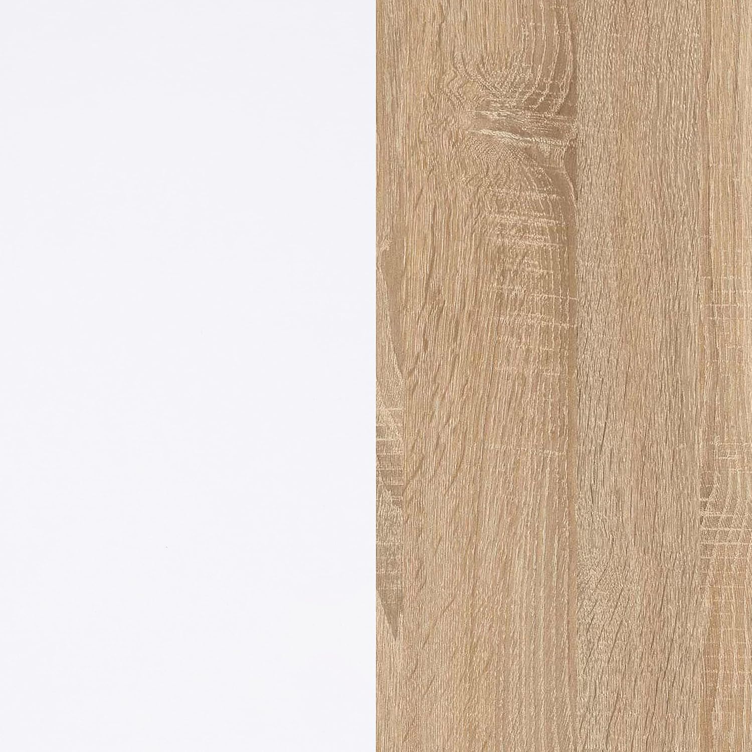 Armadio 2 ante e 2 cassetti bianco artik e rovere Canadian 81x52x180h - Image 6