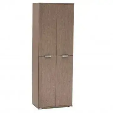 Armadio 4 Ante Rovere Grigio, cm 60x38x174