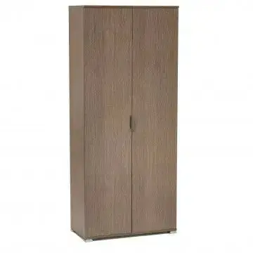 Armadio a Due Ante 180 Rovere Grigio cm 75x38x174