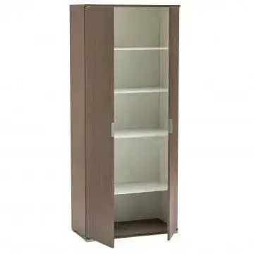 Armadio a Due Ante 180 Rovere Grigio cm 75x38x174 - Image 2