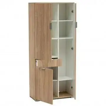 Armadio Color Naturale con 3 Ante e 1 Cassetto, cm 75x38x174 - Image 2