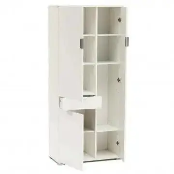 Armadio con 3 Ante e 1 Cassetto Bianco, cm 75x38x174 - Image 2