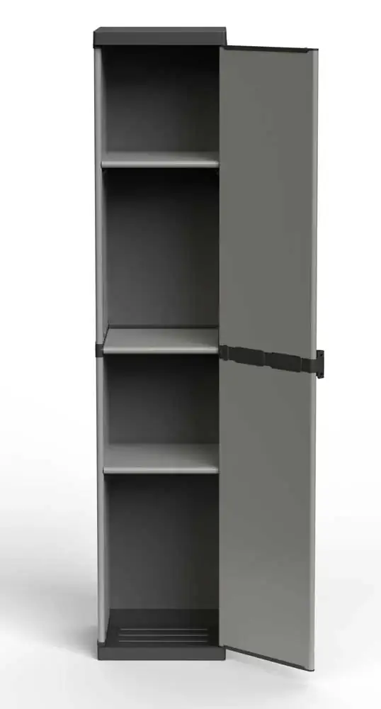 Armadio in resina alto con 3 ripiani regolabili 34×39,5×168 cm - Image 2