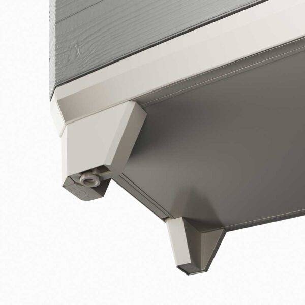 Armadio tuttopiani in resina Linear Wood 68x39x173h, effetto legno, piedini regolabili - Image 6