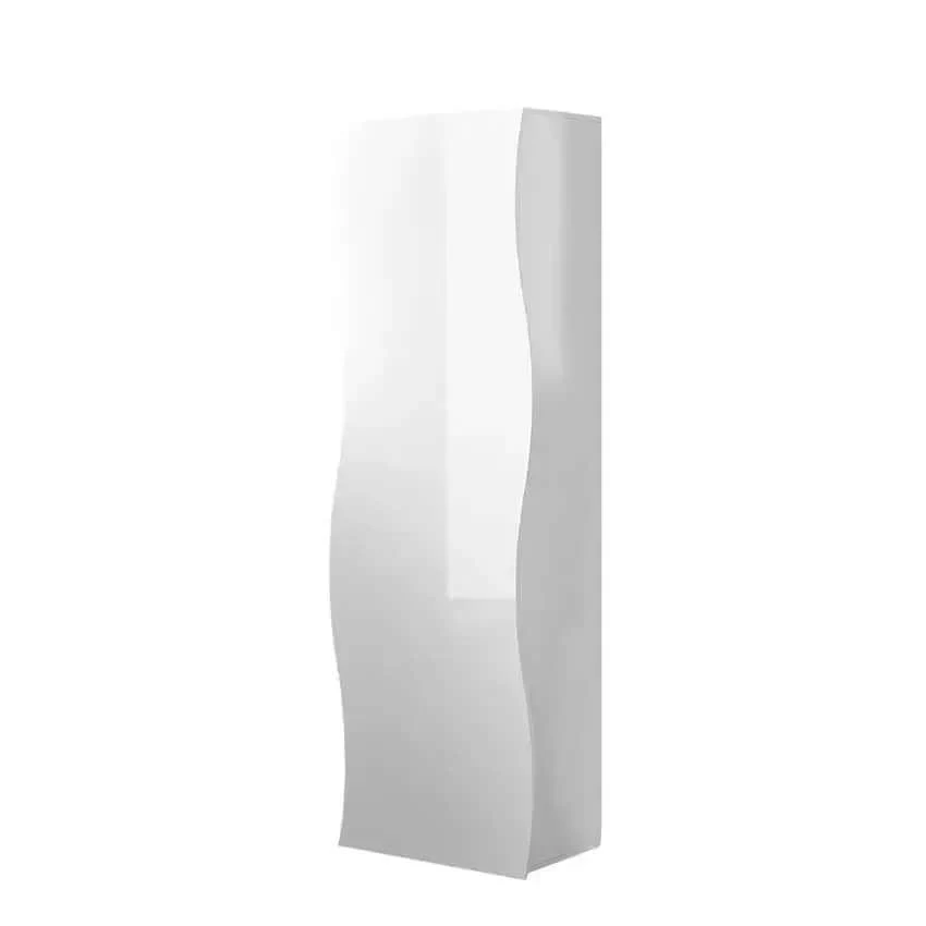 Armadio Moderno con 1 Anta ONDA, Colore Bianco Lucido - Image 2