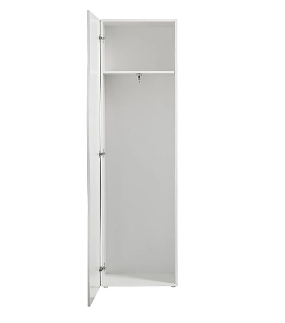 Armadio Moderno con 1 Anta ONDA, Colore Bianco Lucido - Image 3