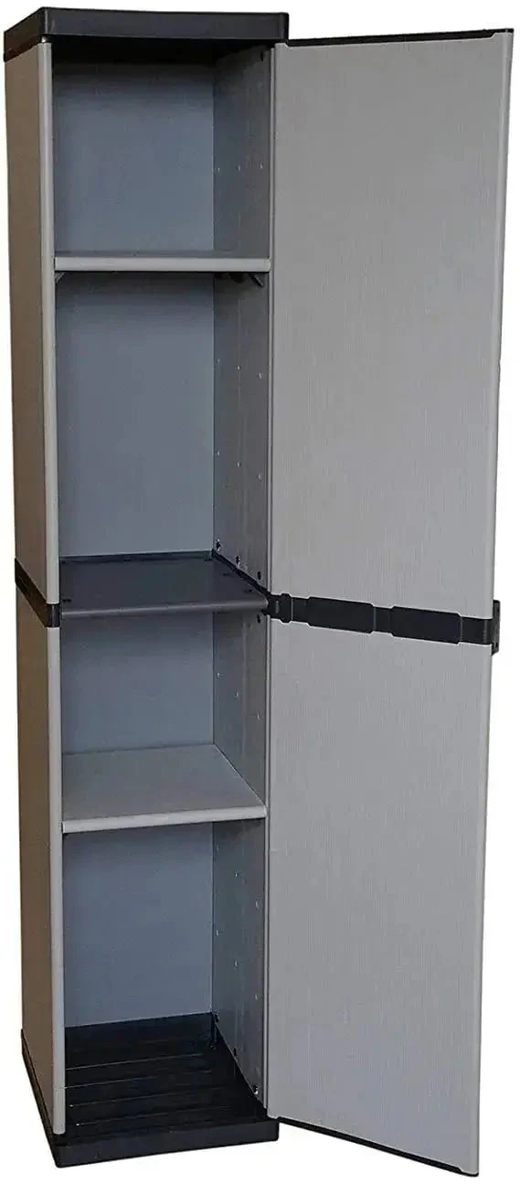 Armadio in Resina di Alta Qualità con 3 Ripiani e Design Moderno - 34x39,5x168 cm - Image 2