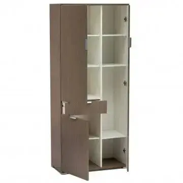 Armadio Rovere Grigio con 3 Ante e 1 Cassetto, cm 75x38x174 - Image 2