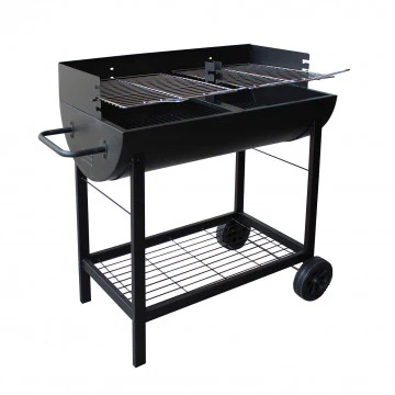 Barbecue a carbonella Wisconsin con struttura in acciaio verniciato nero