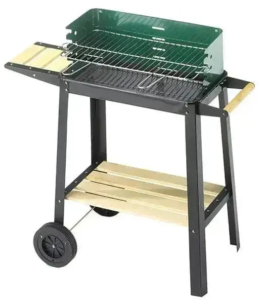 Barbecue con Ruote - 1 Ripiano e Mensola 50x25x77h
