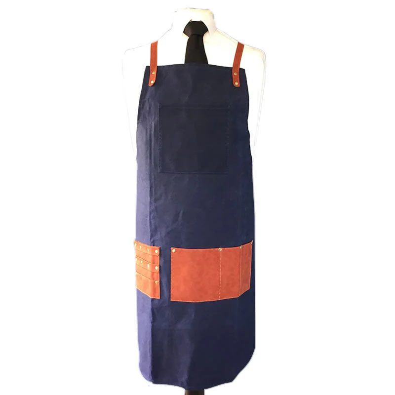 BARBER PRO GREMBIULE APRON DENIM BLUE