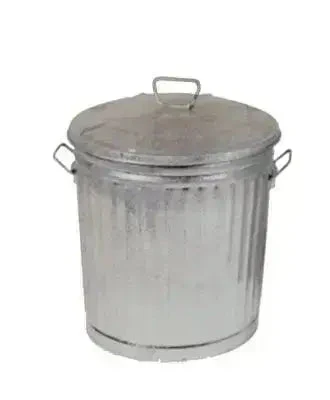 Bidone zinco c/coperchio lt.35