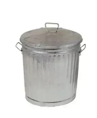 Bidone zinco c/coperchio lt.62