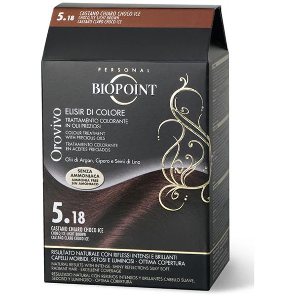 BIOPOINT OROVIVO ELISIRCOLORE CASTANO CHIARO CHOCO ICE 5.18