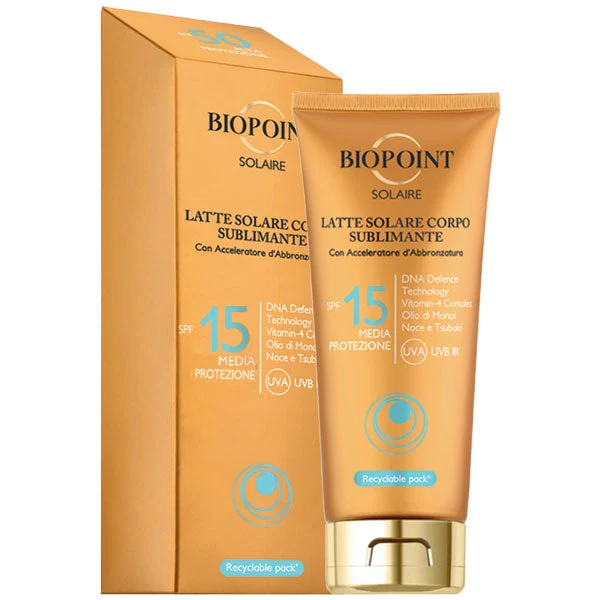 BIOPOINT SOLAIRE LATTE SOLARE CORPO SUBLIMINANTE SPF 15 200 ML - Image 3