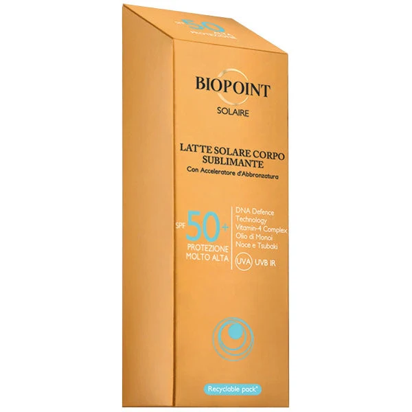 BIOPOINT SOLAIRE LATTE SOLARE CORPO SUBLIMINANTE SPF 50+ 200 ML - Image 2