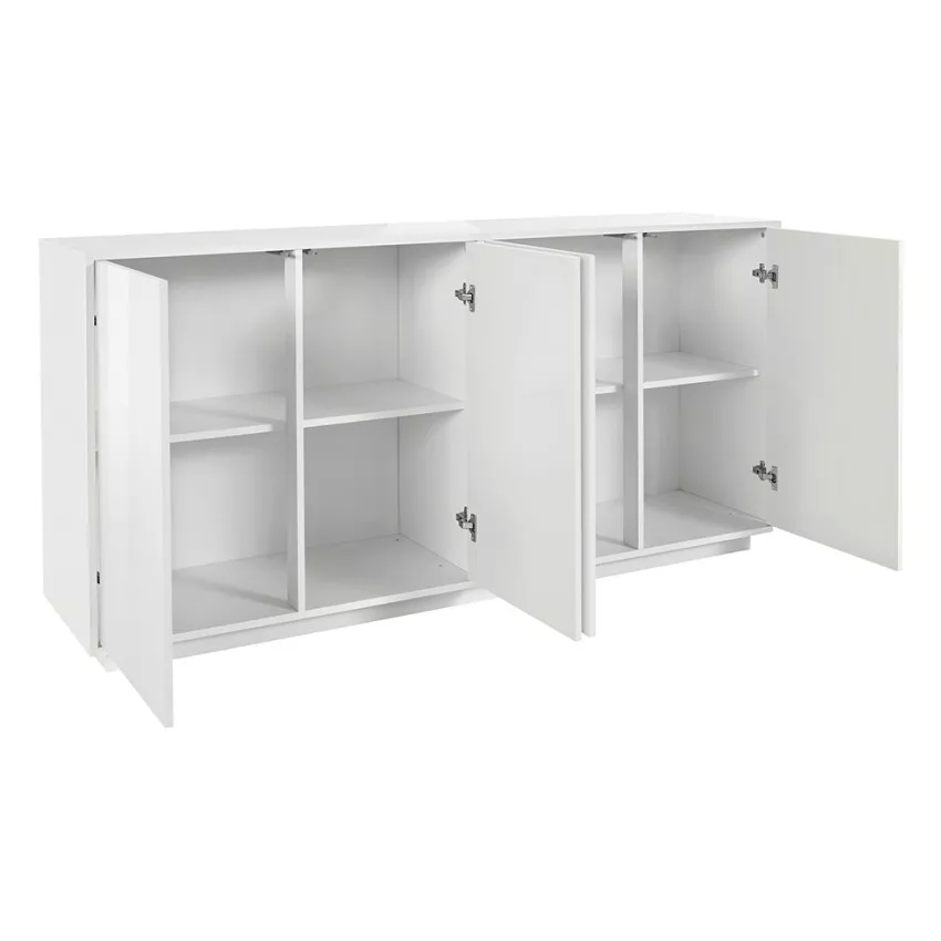 Credenza Bloom – Bianco Laccato Lucido, 180x41x86 cm, Made in Italy - Image 3
