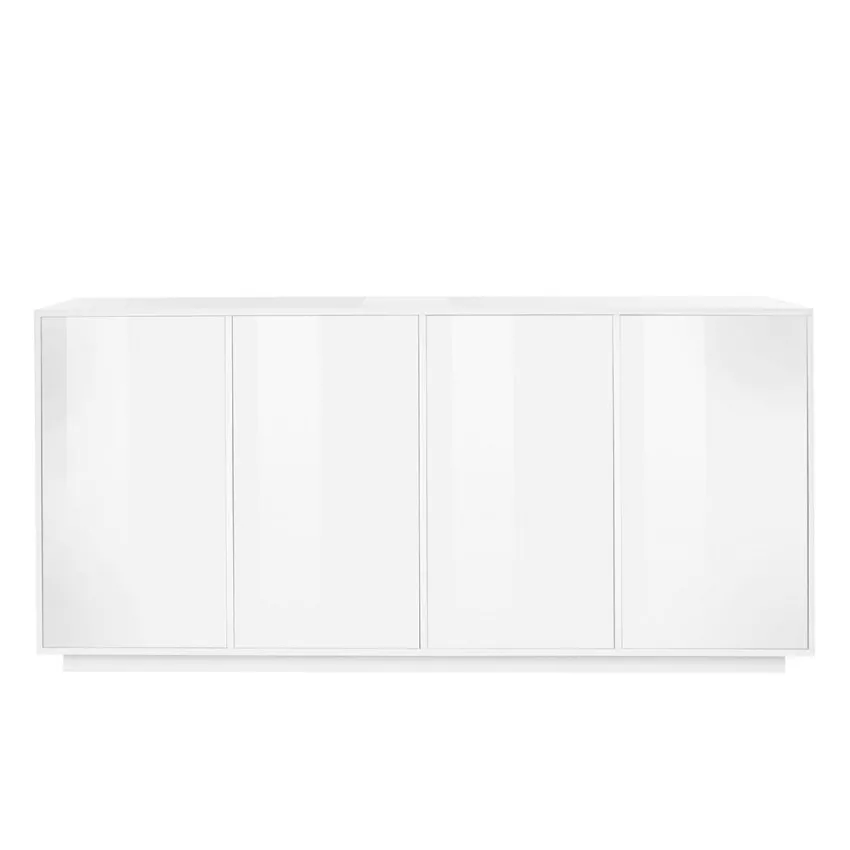 Credenza Bloom – Bianco Laccato Lucido, 180x41x86 cm, Made in Italy - Image 4