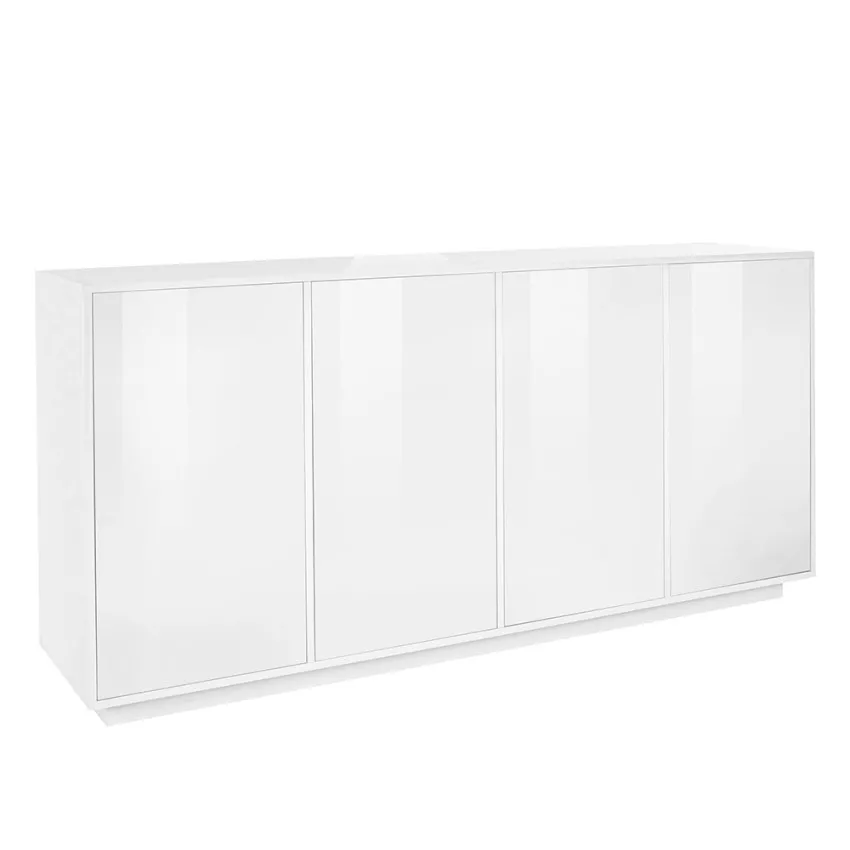 Credenza Bloom – Bianco Laccato Lucido, 180x41x86 cm, Made in Italy - Image 5