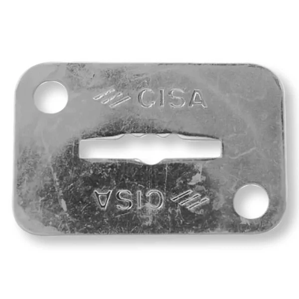 Borchia in acciaio zincato 30x46 mm per serrature ferro, anticorrosione