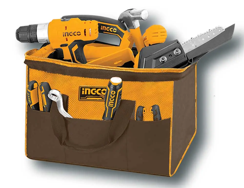 Borsa portattrezzi Ingco 40 cm, rigida, 6 tasche esterne, 8 interne, max 15 kg - Image 2