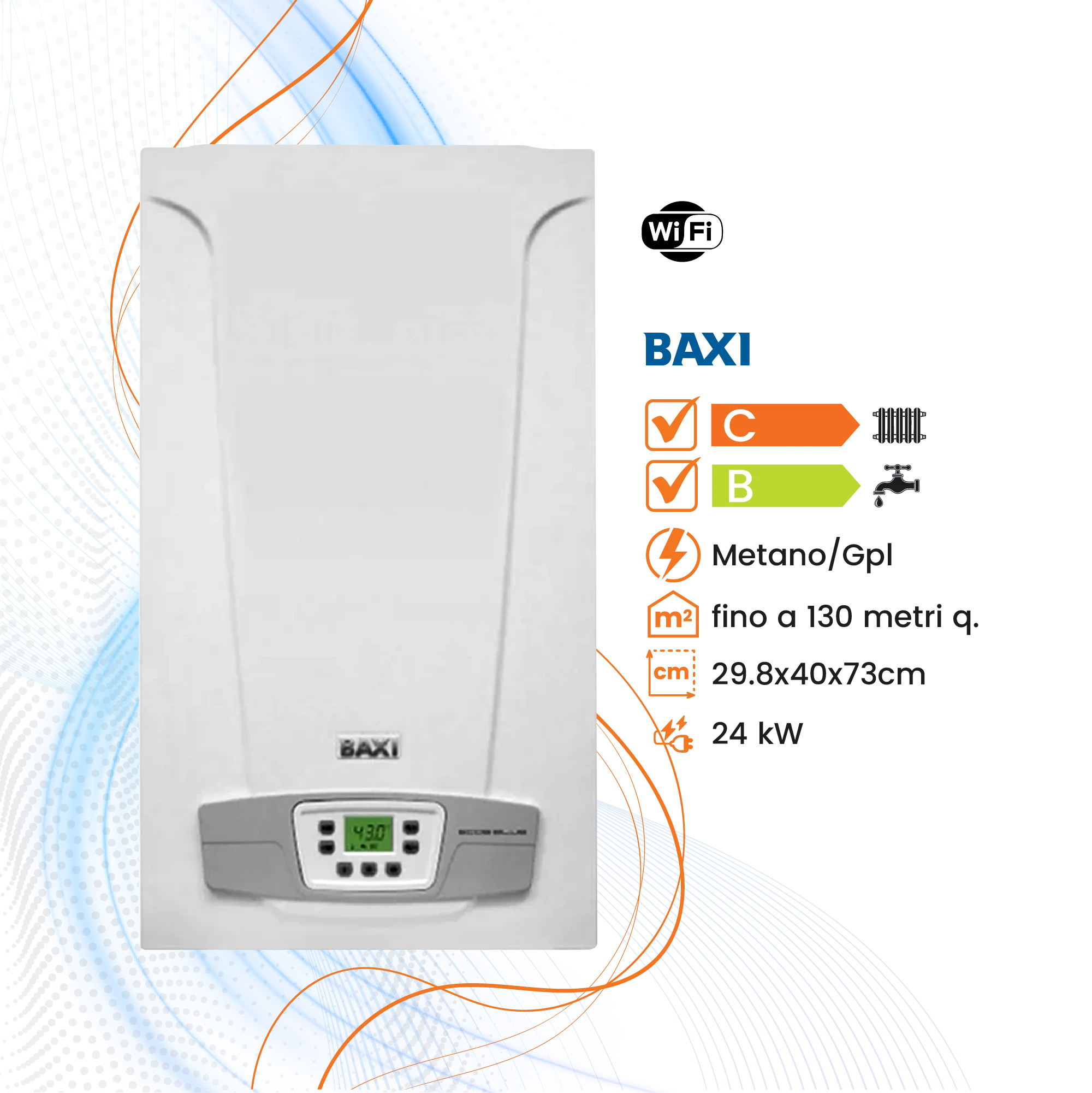 Caldaia Baxi Eco5 Blue a Camera Aperta
