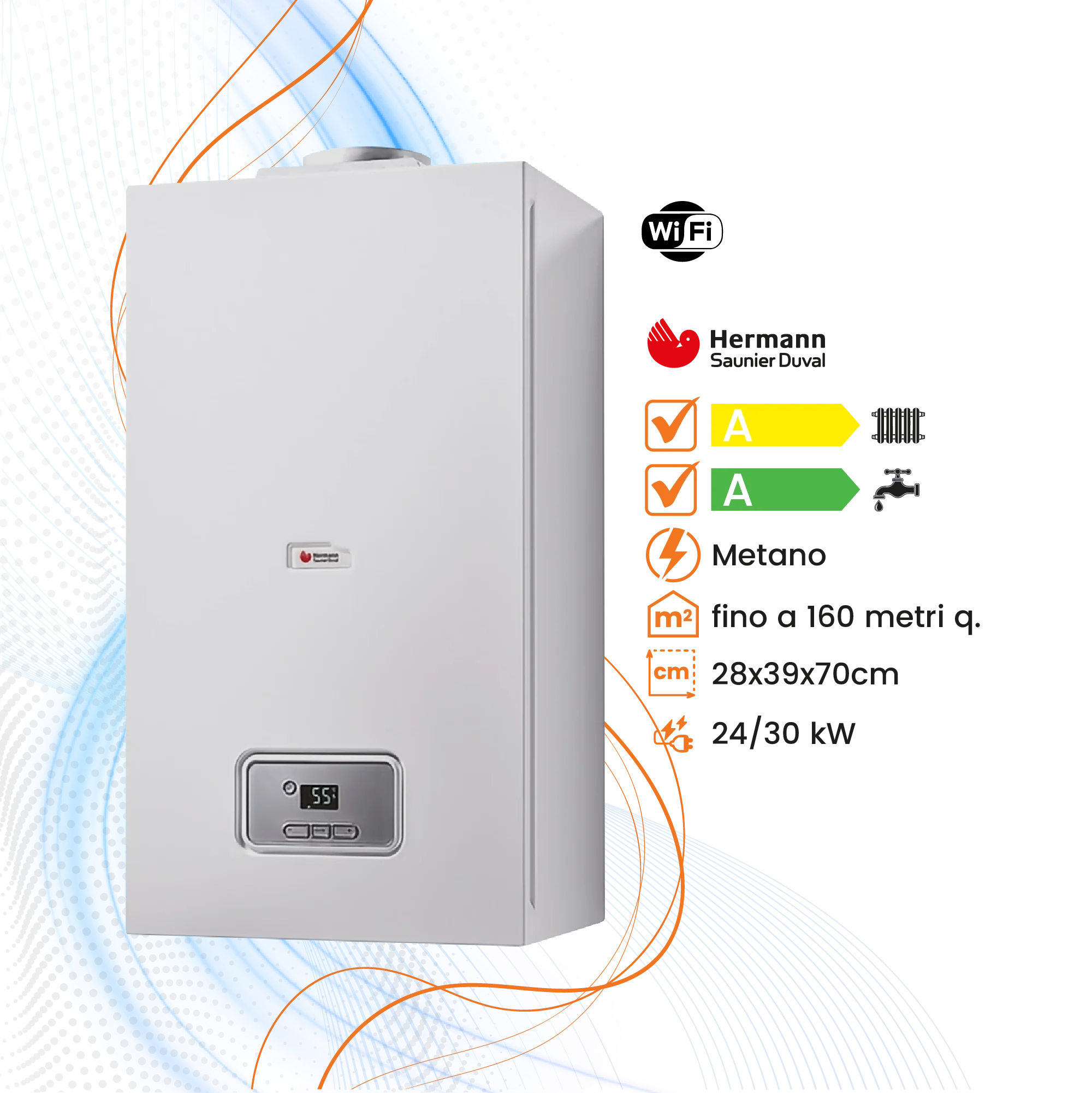 Caldaia Hermann Saunier Duval Micra 4 Condensing WiFi a Condensazione