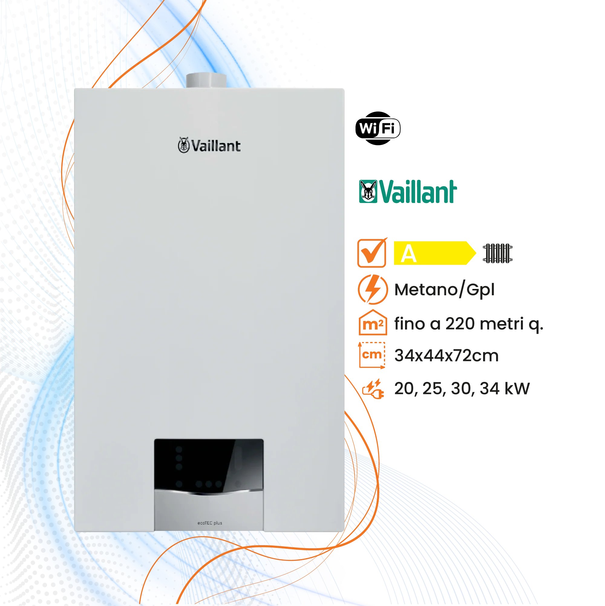 Caldaia Vaillant Ecotec Plus VM a Condensazione - Solo Riscaldamento
