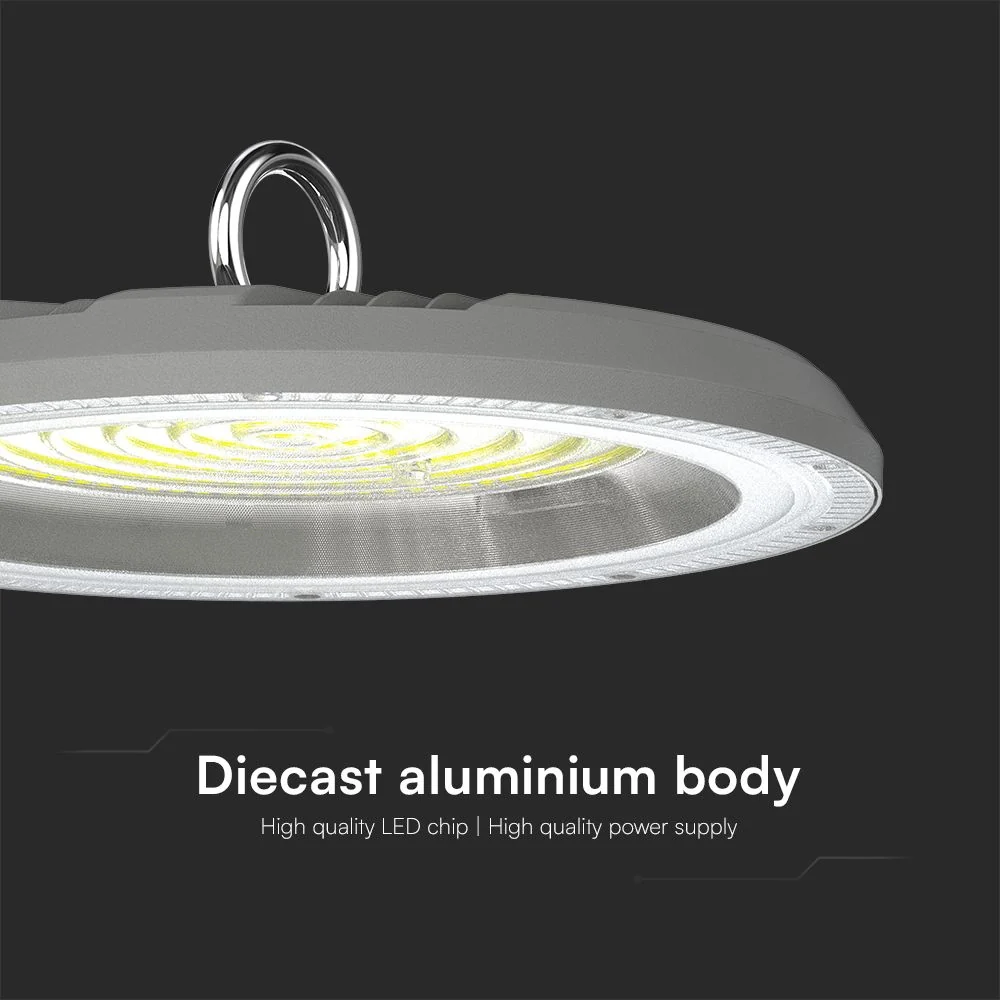 Campana LED UFO 100W CCT 3in1 IP65 con Interruttore | Grigio - Image 6
