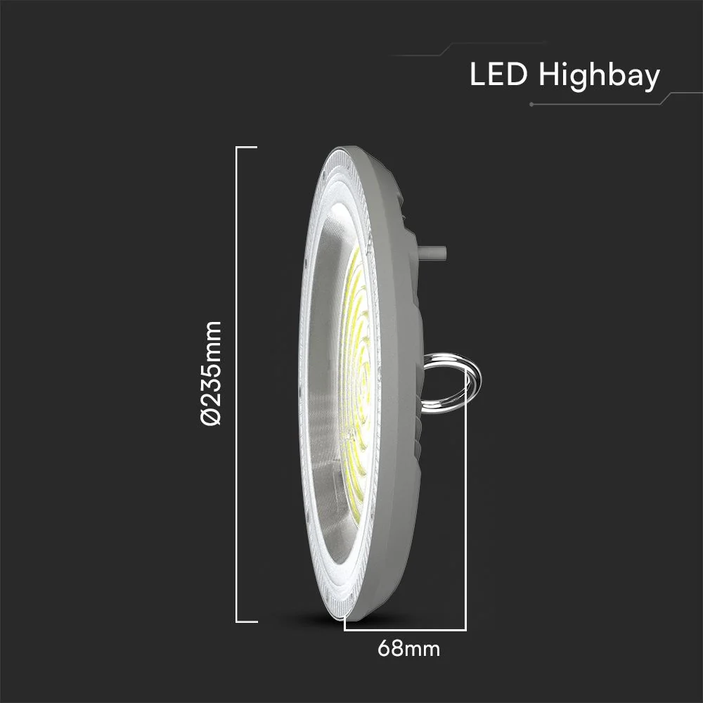 Campana LED UFO 100W CCT 3in1 IP65 con Interruttore | Grigio - Image 7