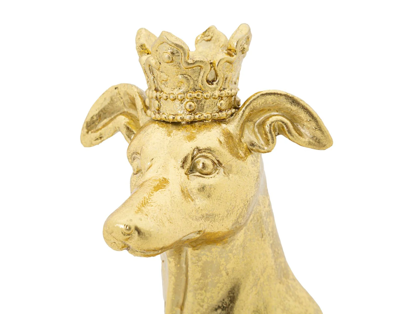Statuetta di Cane con Corona Dorata 20x12,5x33 cm - Image 5